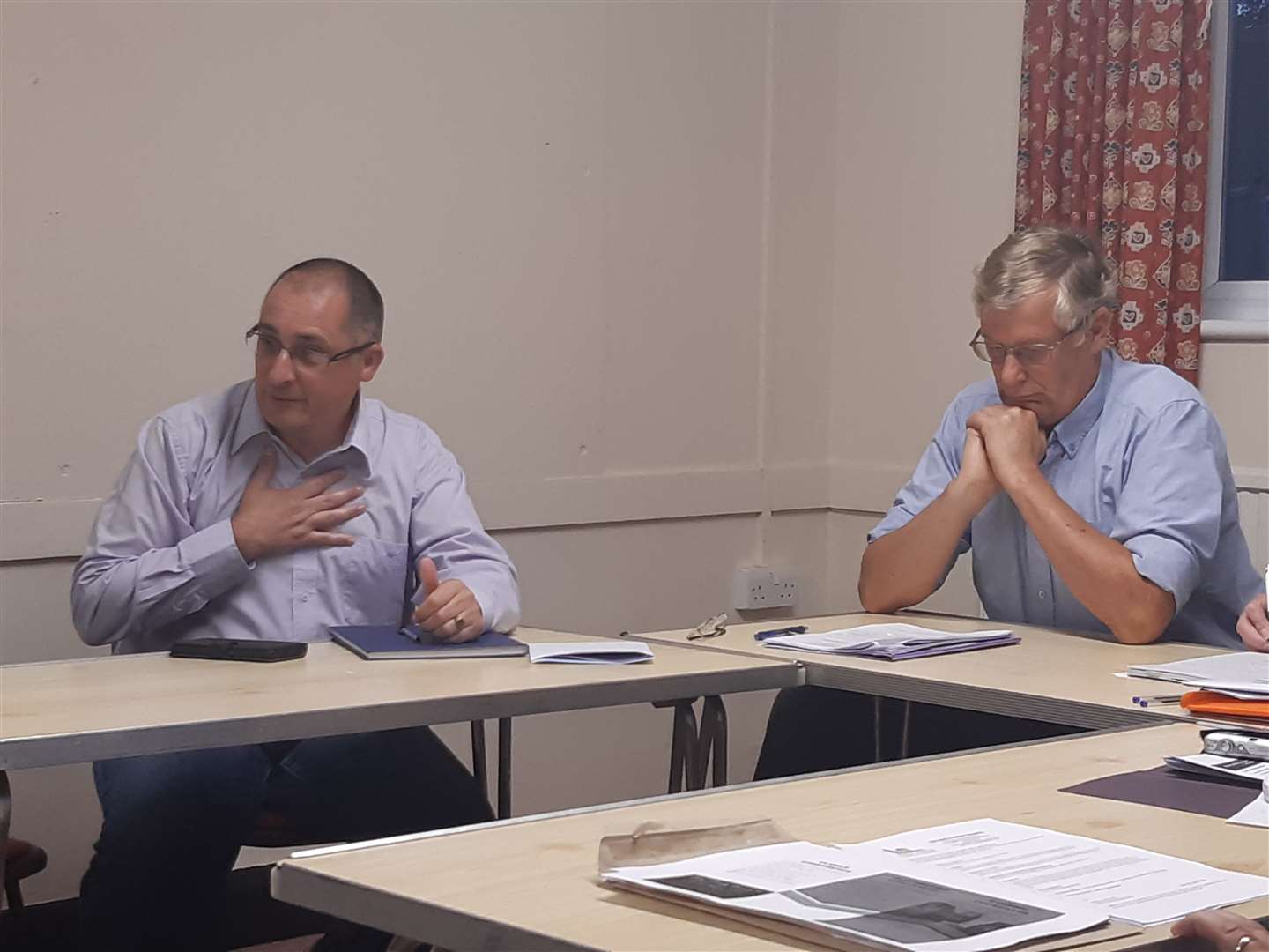 Cllrs Lawrence Rustem and Geoff Cosgrove hadn't net until the meeting