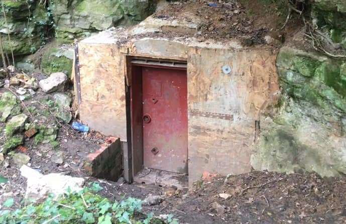 The entrance to the mines has, quite rightly, been sealed up
