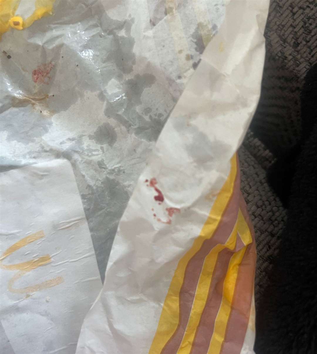 McDonald's bosses have since apologised and confirmed the blood came from an employee who had cut their finger at the branch in Minster, near Ramsgate. Picture: Lewis Laurence