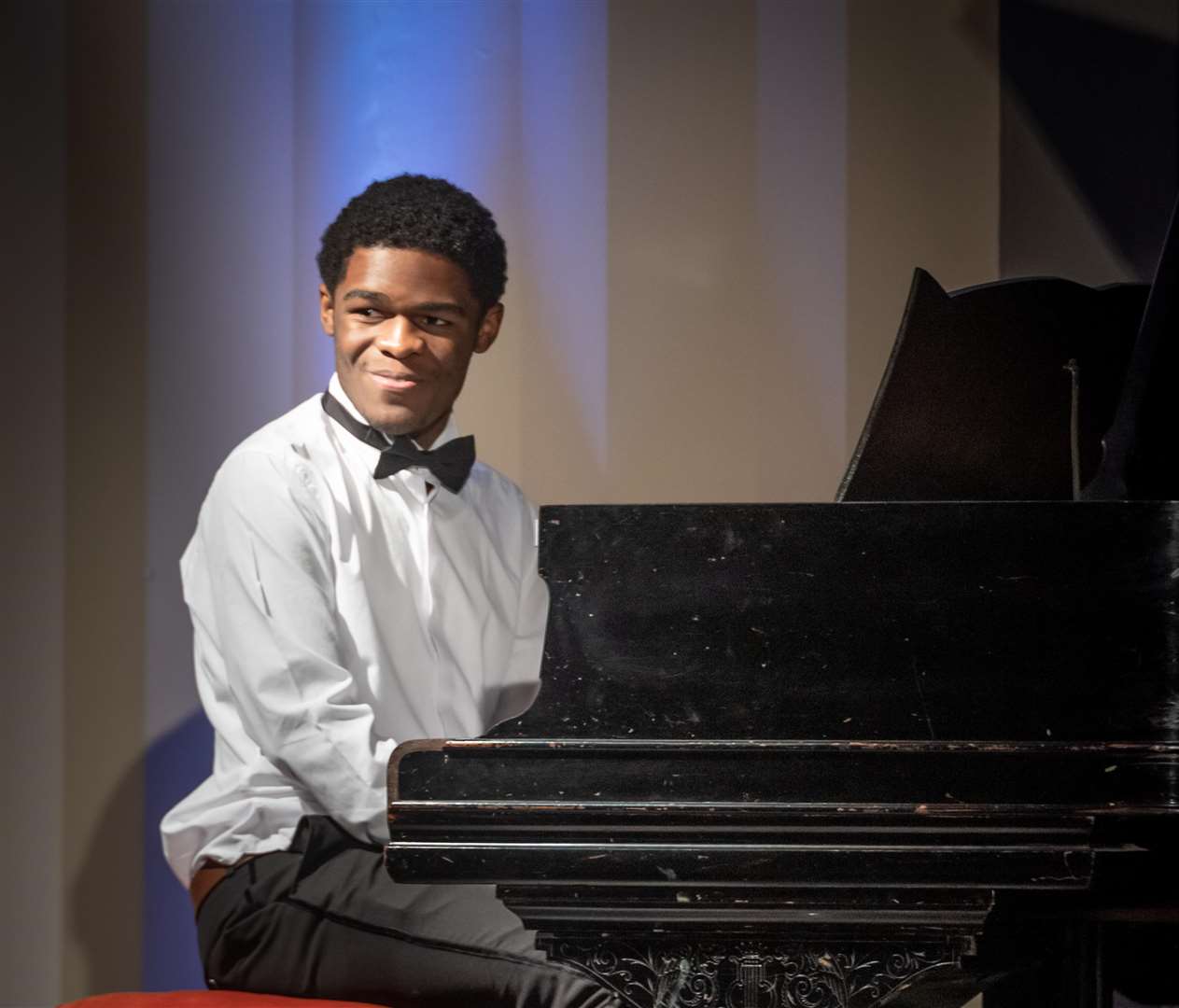 Pianist Justin Myles, 17 gave a talented performance of McGregor's Lowside Blues