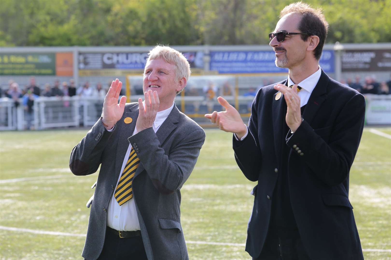Maidstone United co-owners Terry Casey and Oliver Ash. Picture: Martin Apps