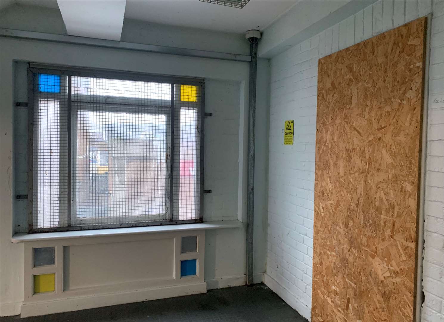 The lifts at Royal Harbour are currently broken and boarded up.