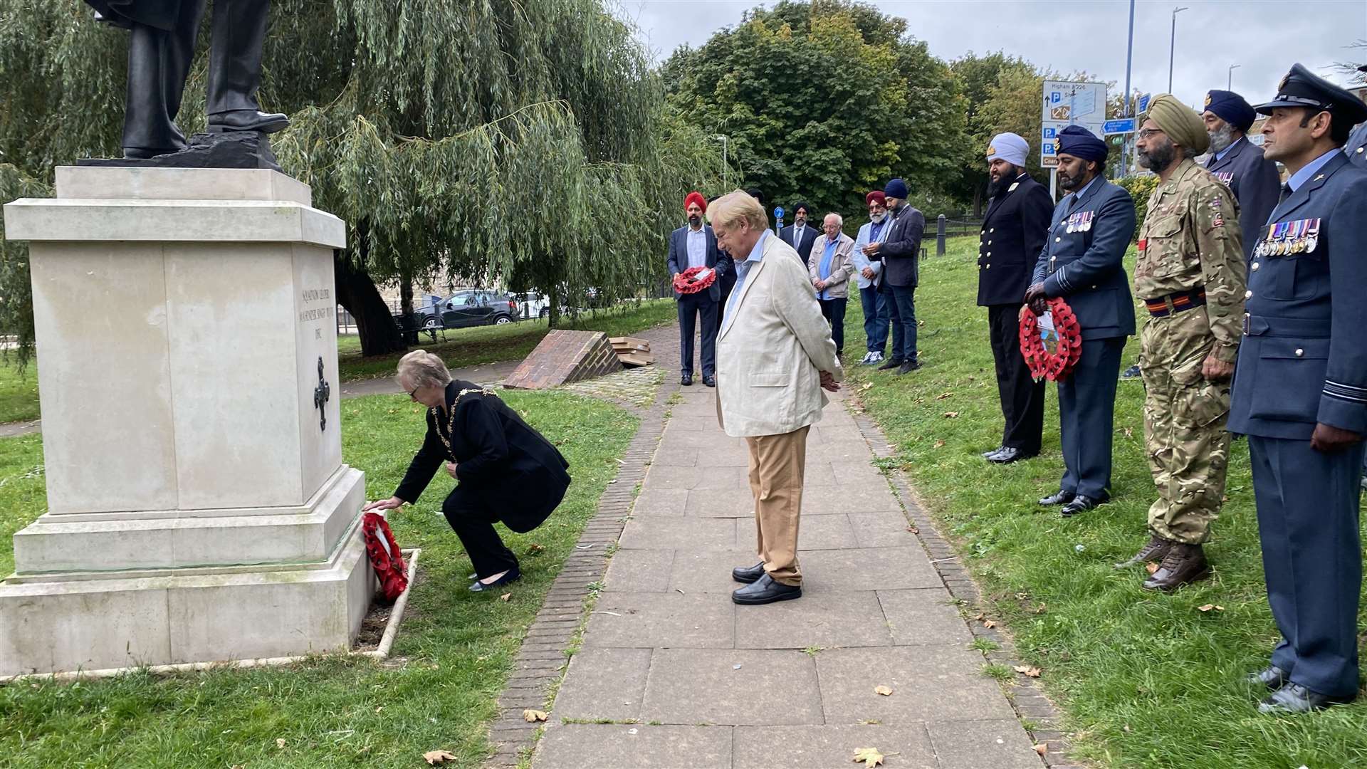 The Mayor of Gravesham, Councillor Lyn Milner laid a wreath. Picture: Jagdev Singh Virdee