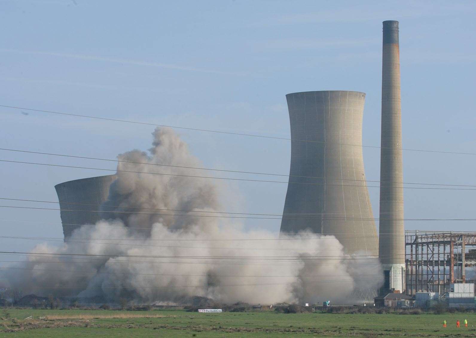 The cooling towers at Richborough Power Station were demolished in March 2012. Picture: Martin Apps