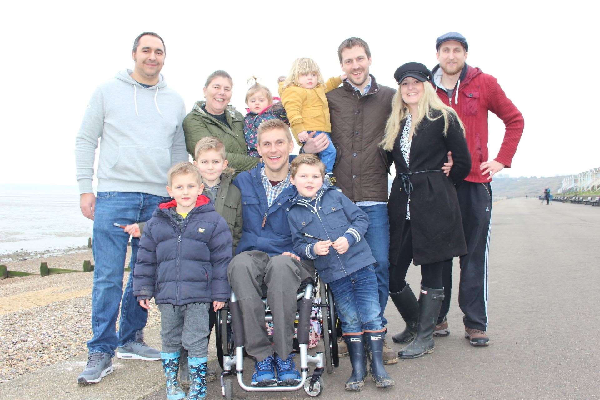 Family day out for TV presenter Steve Brown when he went fossil hunting on the beach at Minster, Sheppey for the BBC One programme Blue Planet UK (7820232)