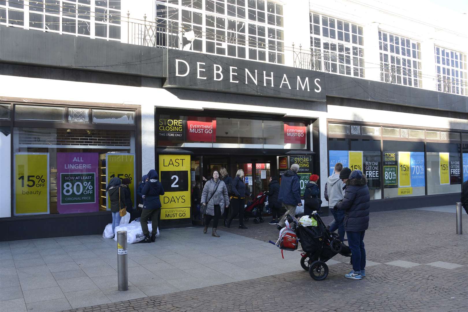 Folkestone Debenhams on its last weekend of trading in January. Picture: Paul Amos