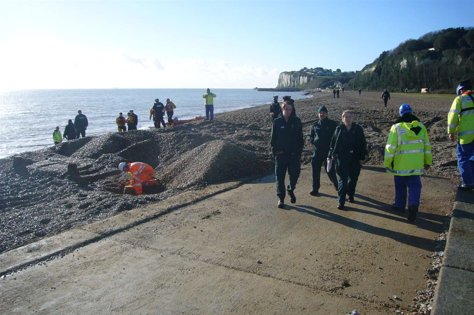 Kingsdown Beach: The body was seen by flood defence workers