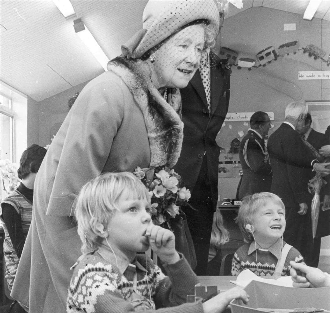 The Queen Mother visited the school in 1976 to open its new £1 million buildings. Picture: Images of Royal Kent