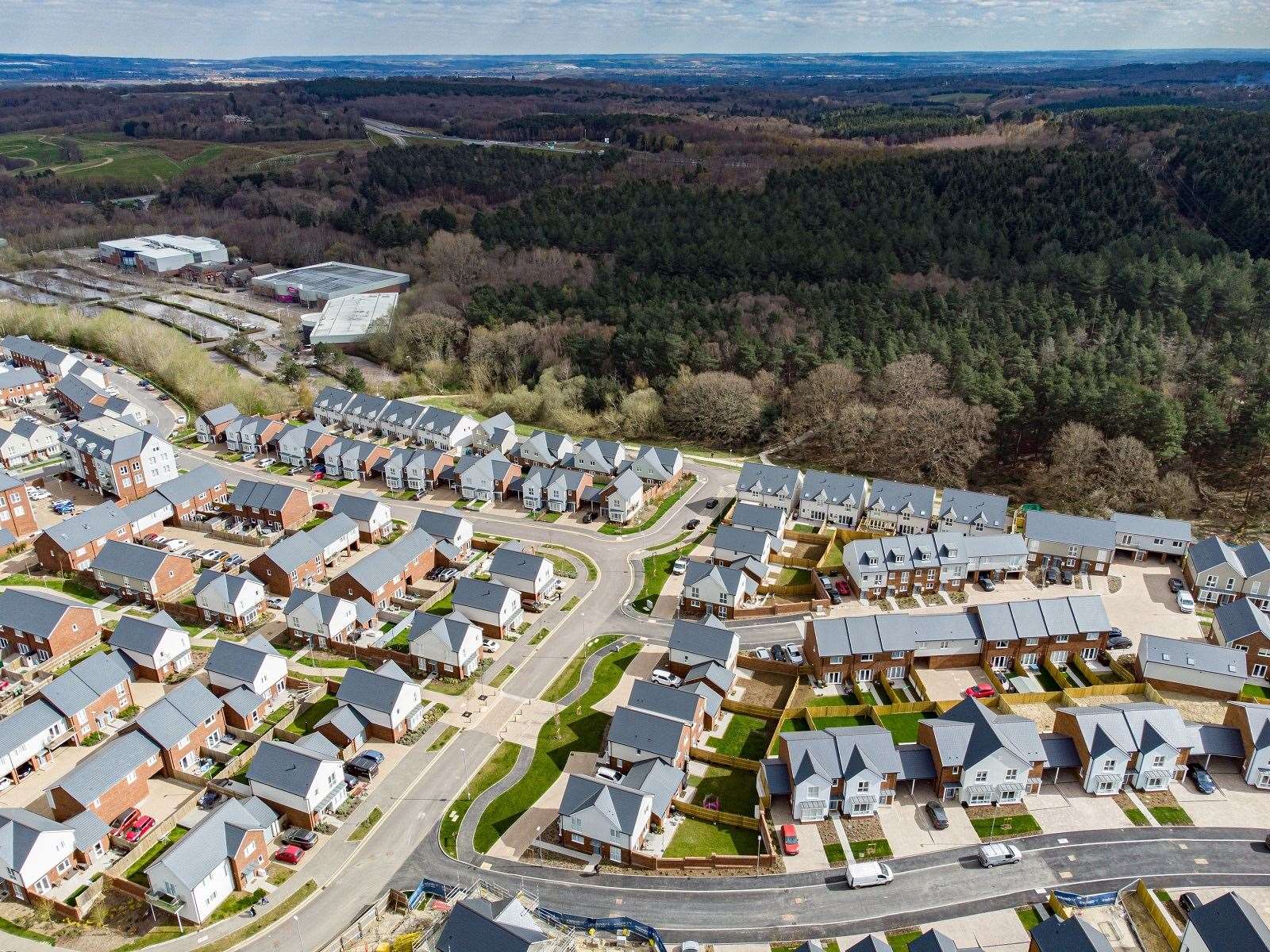 Aerial view of the Knights Wood development which has proved a hit with buyers from Hong Kong. Picture: Dandara