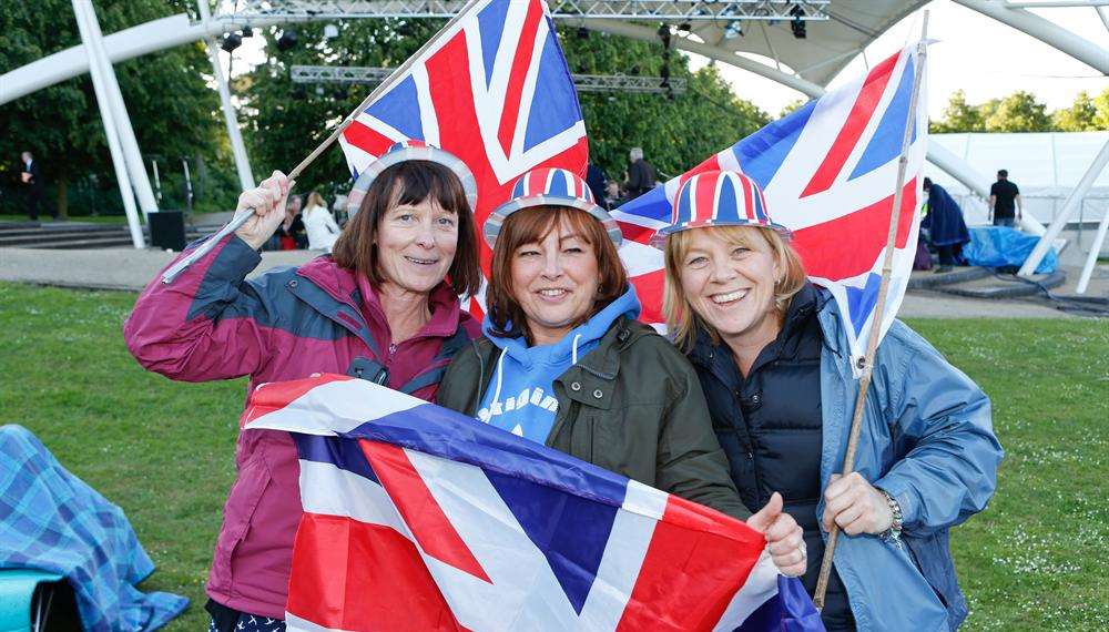 Kim Evans, Sarah Wilkinson and Rachel Horan enjoyed the evening at Millennium Park in Maidstone.