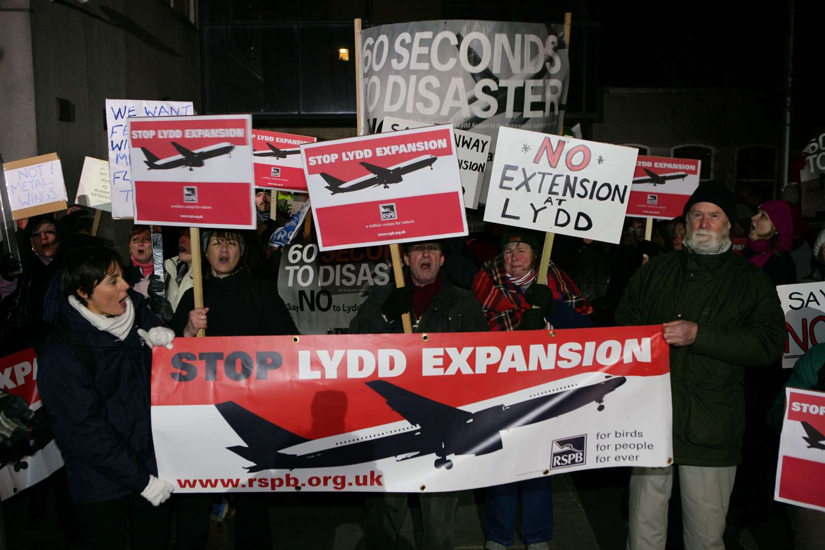 Demonstrators protest to the airport's plans to expand in 2010. Picture: Martin Apps