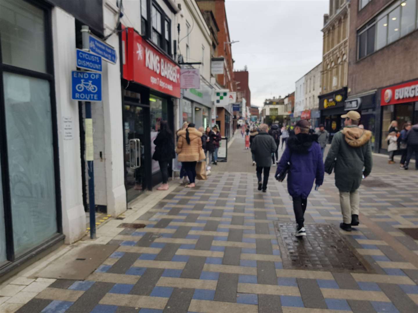 Shoppers in Maidstone on the day shops reopened after lockdown