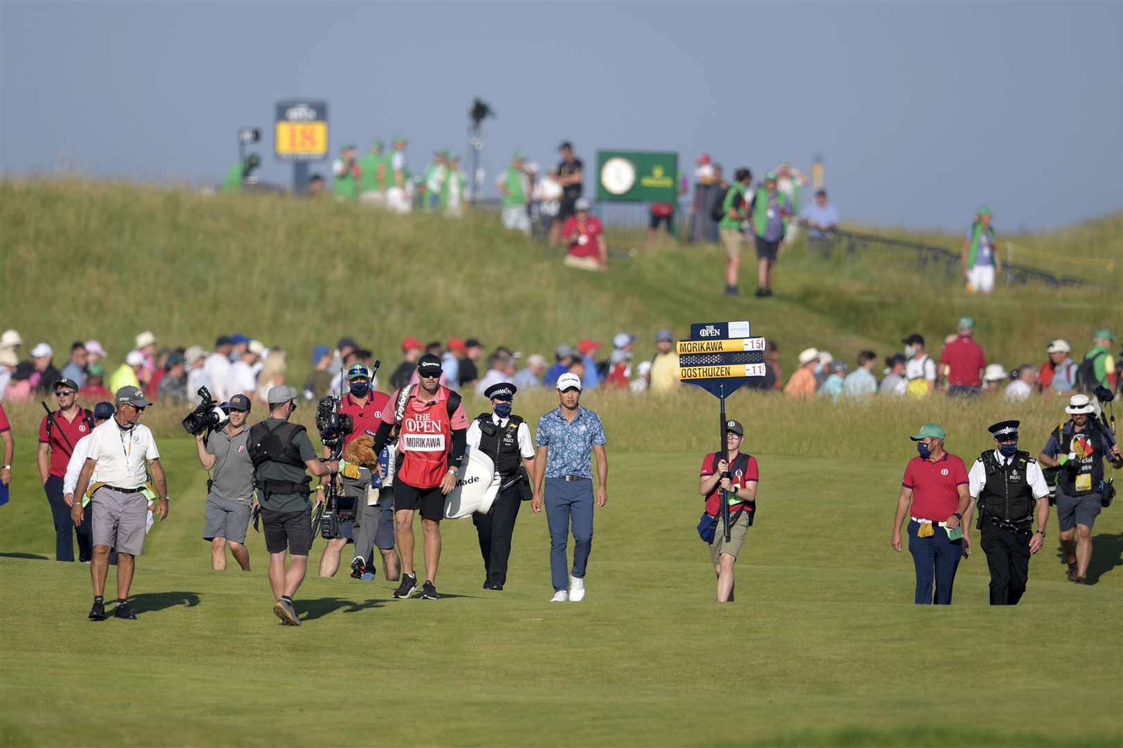 Collin Morikawa walks to the 18th green. Picture: Barry Goodwin (49329416)