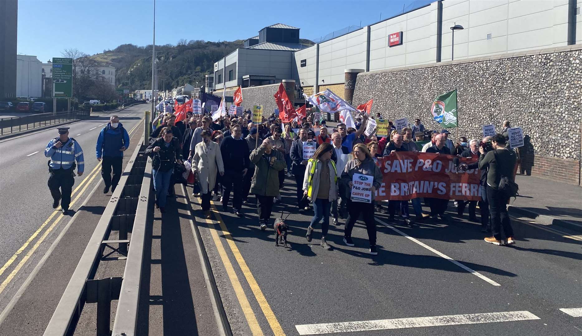 Protests took place in Dover on Friday
