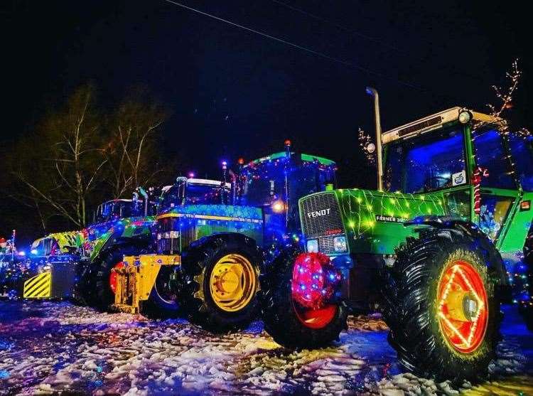 The “Light It Up!” tractor run is returning for a second year. Picture: Weald of Kent Young Farmers