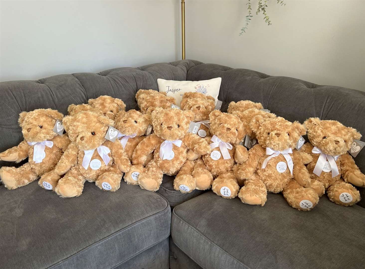Fifteen memorial bears have been gifted by the couple