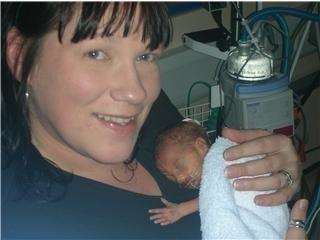 Sara Stratton with baby Megan