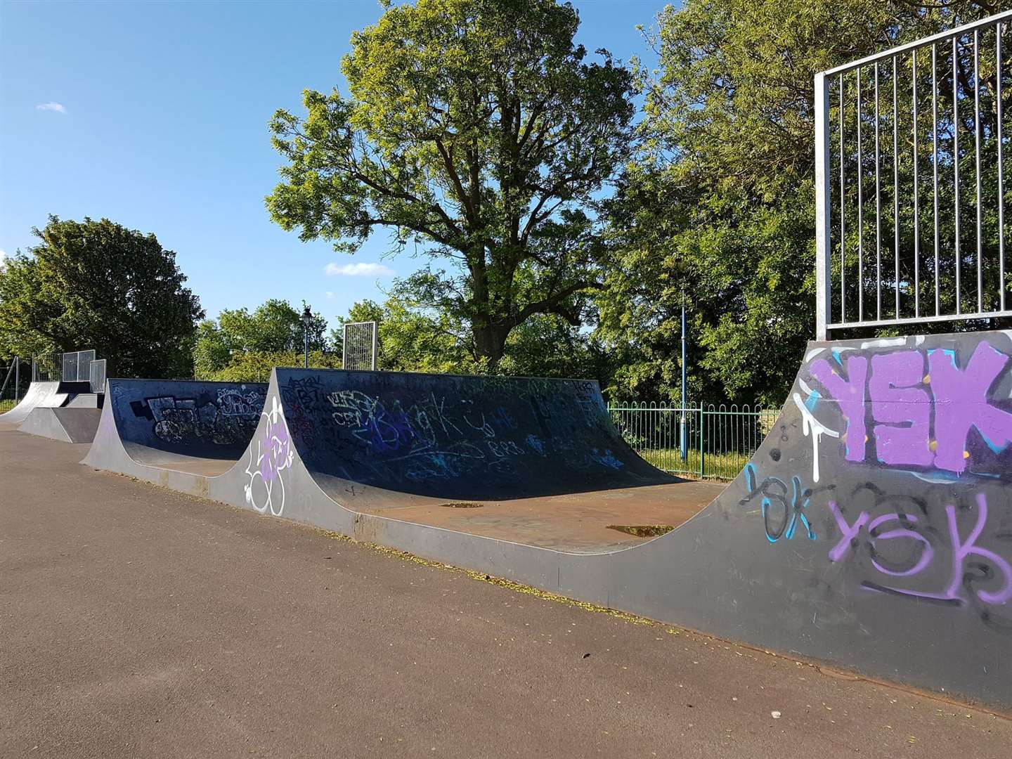 The existing facilities at Swanley skate park at St Mary's Recreation Ground