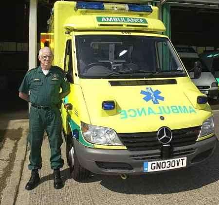 Paramedic Kevin McAuley shows off the new ambulance. Picture: DEREK STINGEMORE
