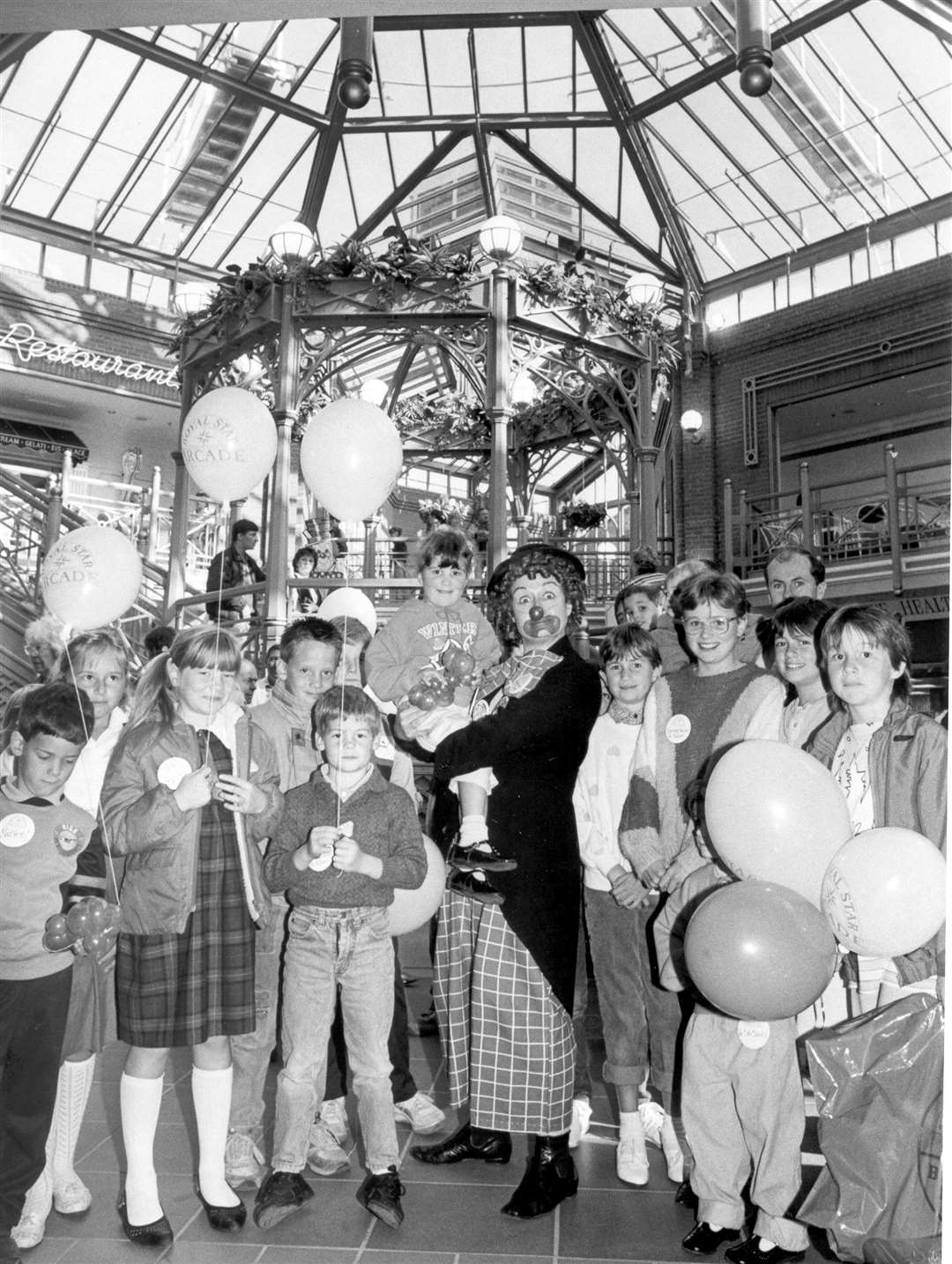 Clowning around at the Royal Star Arcade in Maidstone in 1987