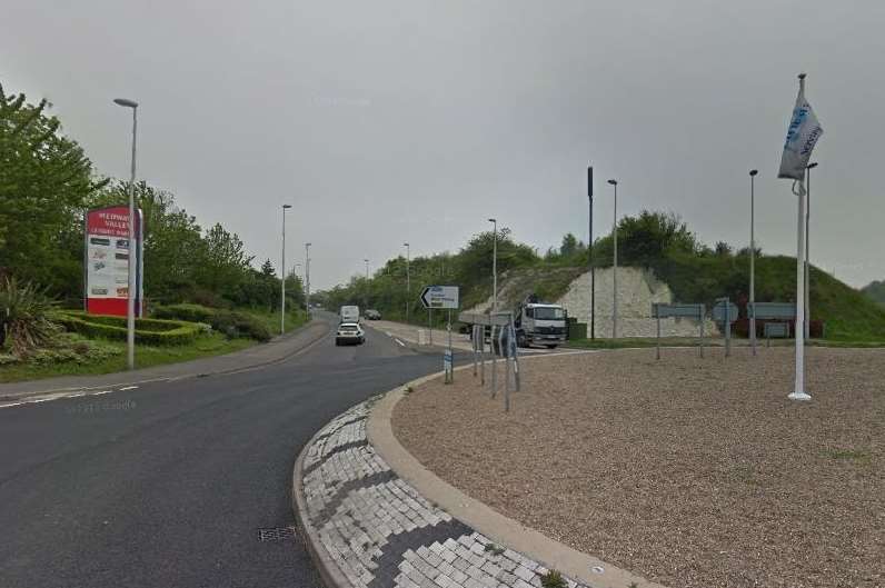 The roundabout at Medway Valley Park in Strood.