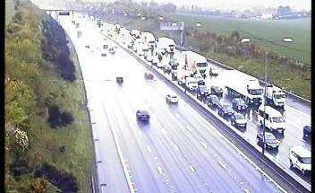 Traffic is queuing on the M25 anticlockwise. Picture: Highways England