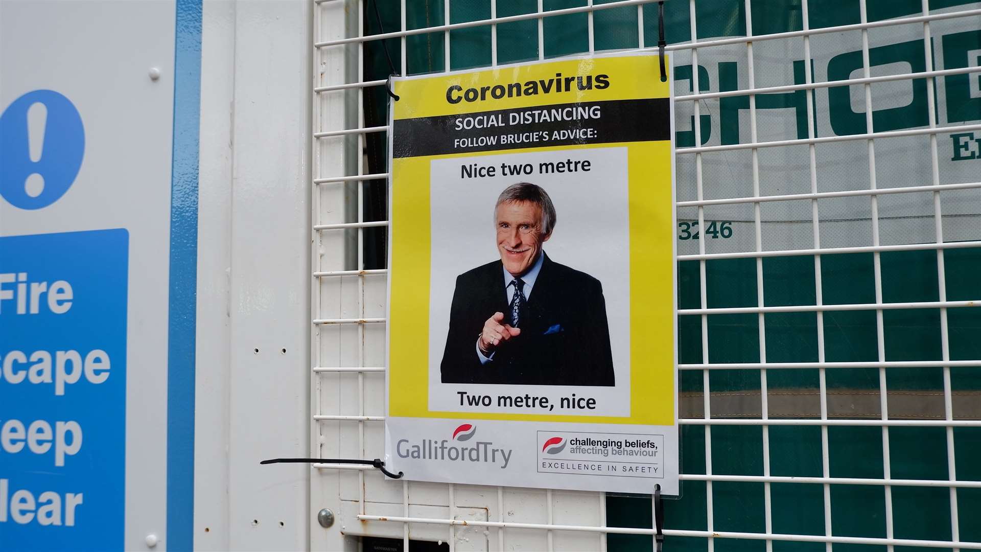 Bruce Forsyth appears on a sign encouraging social distancing in Birmingham (Anand Chabra/Historic England/PA)