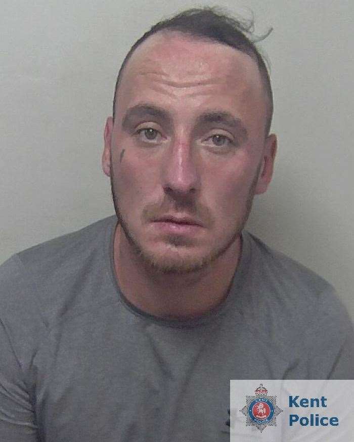 George Mason, 29, from Margate, was jailed for eight years. Picture: Kent Police