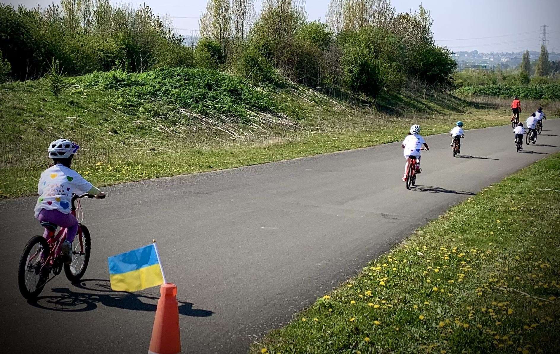 The bike ride took place at the Gravesend Cyclopark