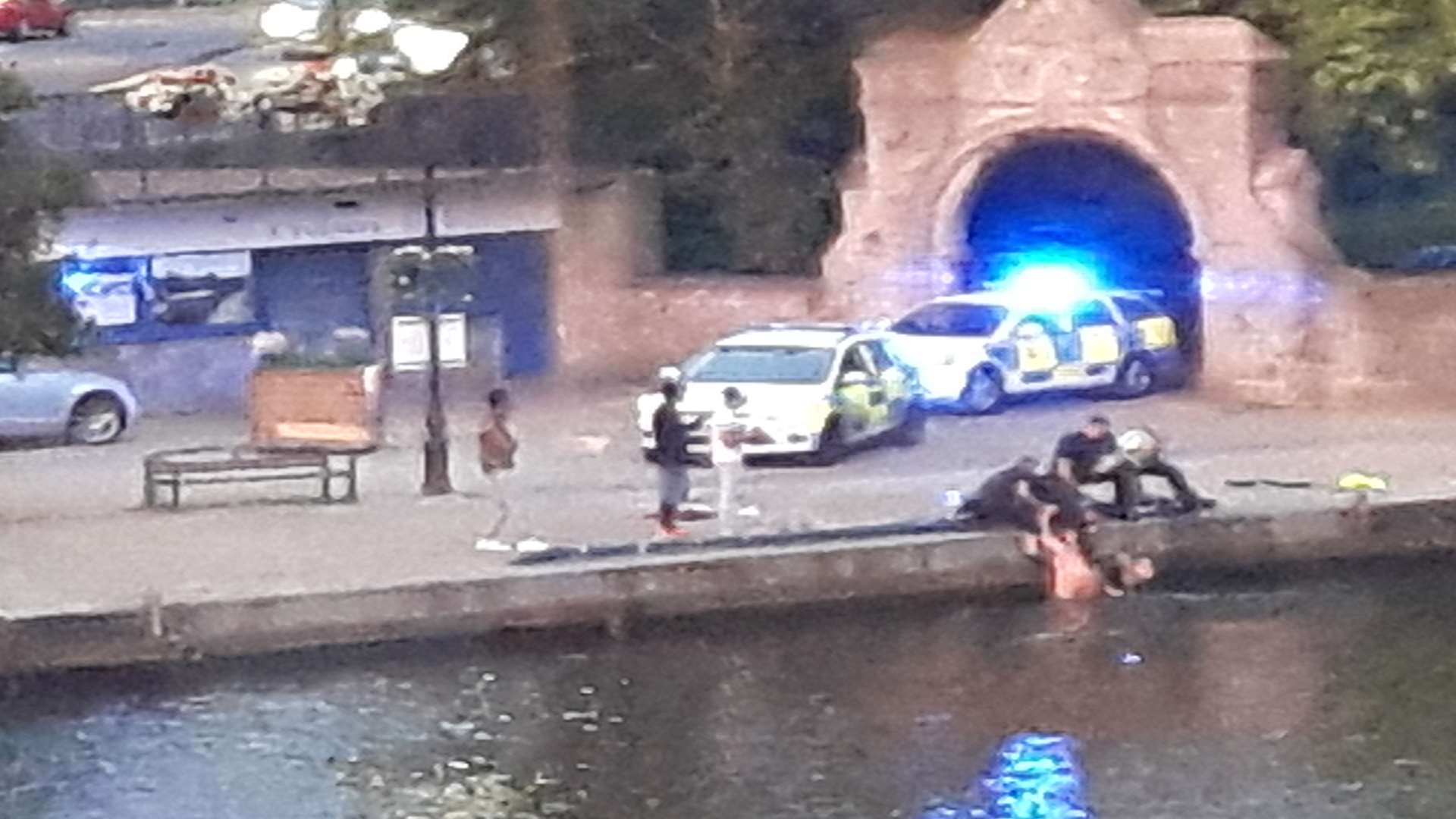The man was hauled out of the water in Maidstone
