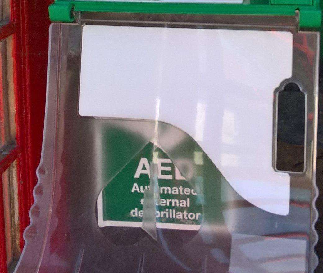 The defibrillator went missing previously in July 2018. Credit: Ken Hopkins