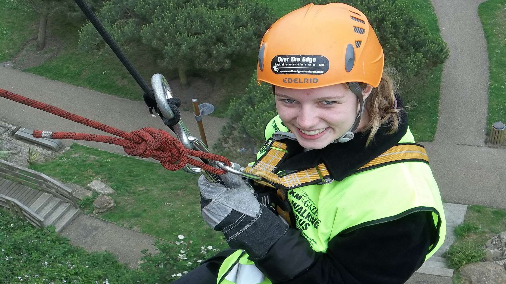 Jasmine Pole of Canterbury took part in last year's summer KM abseil challenge at Leas Cliff Hall Theatre, Folkestone which attracted 58 participants supporting 18 charities.