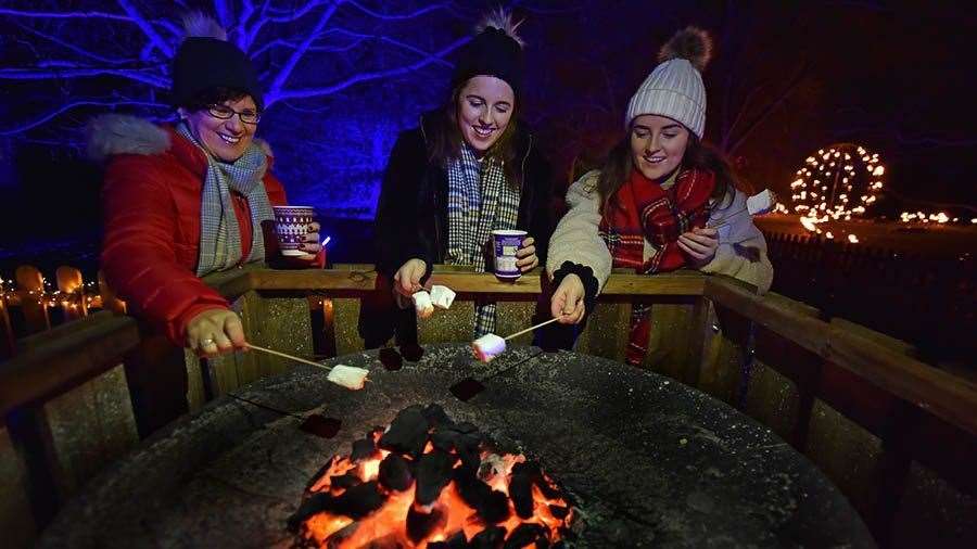 Enjoy tasty food and drink as you explore the trail, including toasted marshmallows. Picture: Richard Haughton for Sony Music