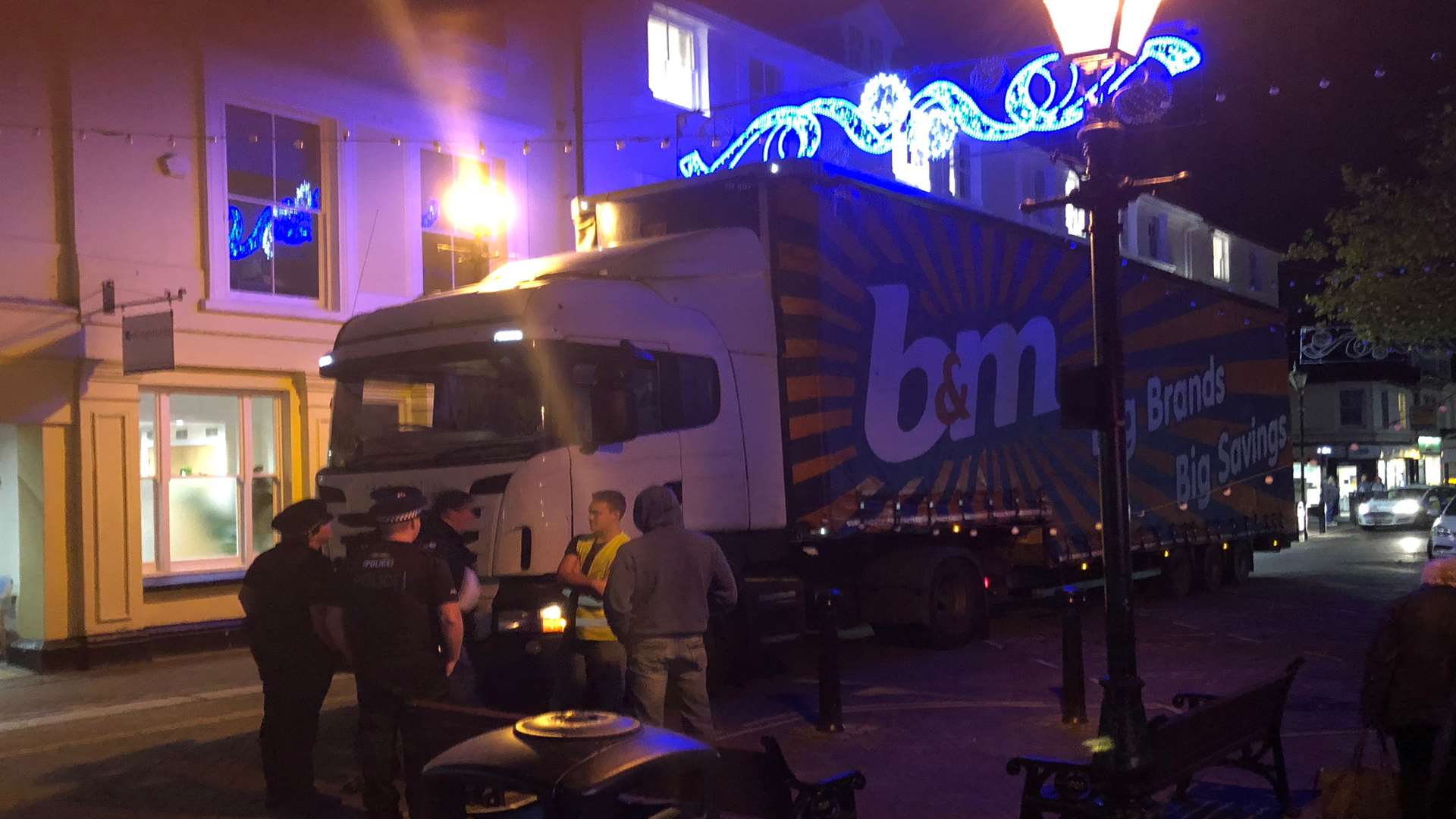 The lorry got as far as Kingsfords Solicitors. Picture: Steve Salter