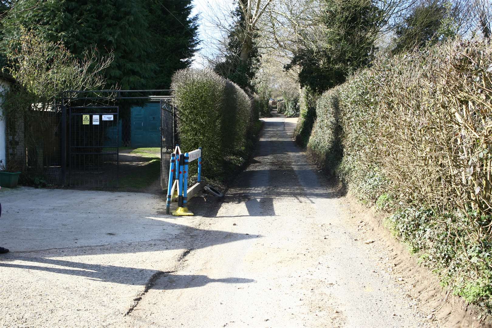 Penny's drive and the lane which HGV lorries drive up and down