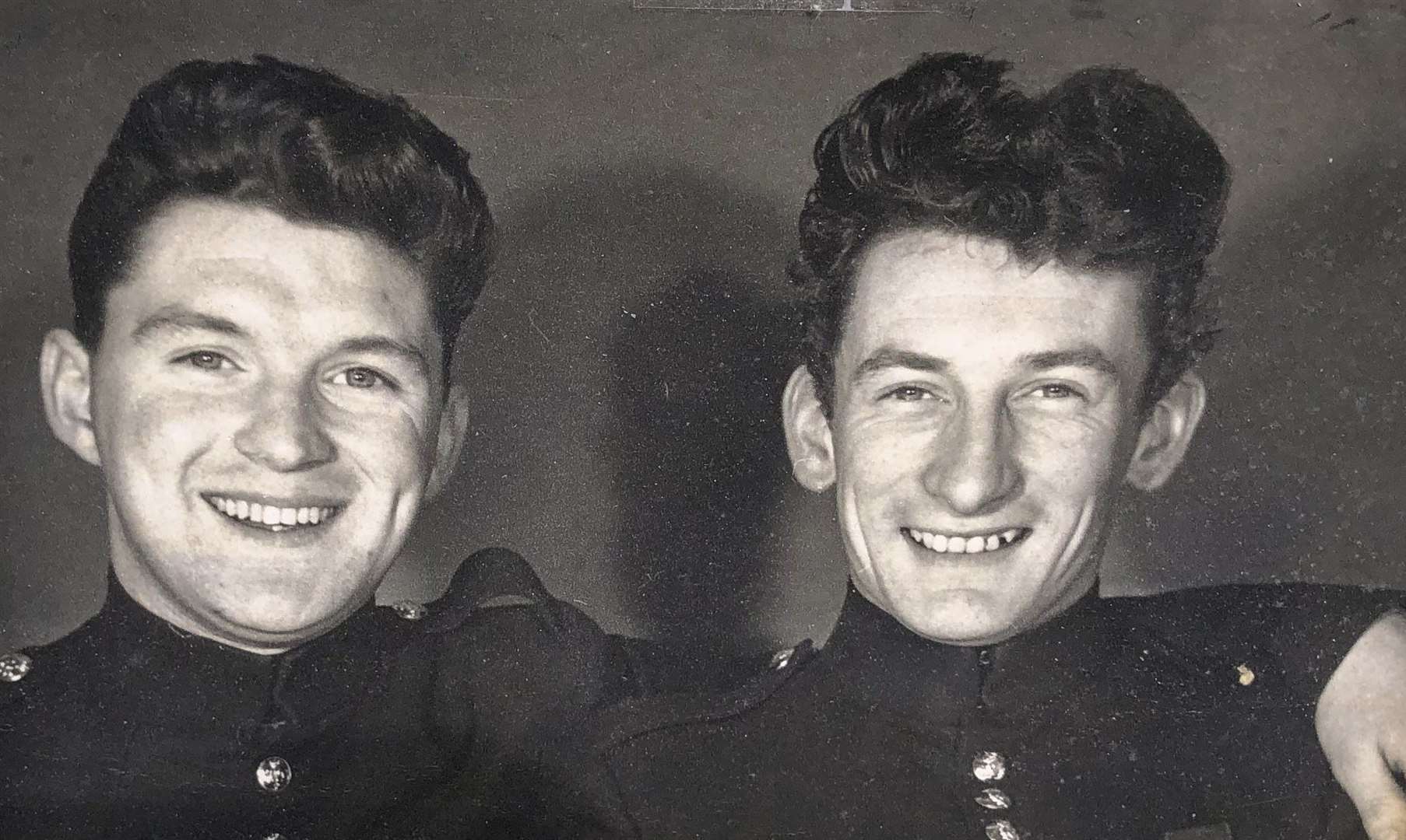 David (left) when he worked as a royal guard