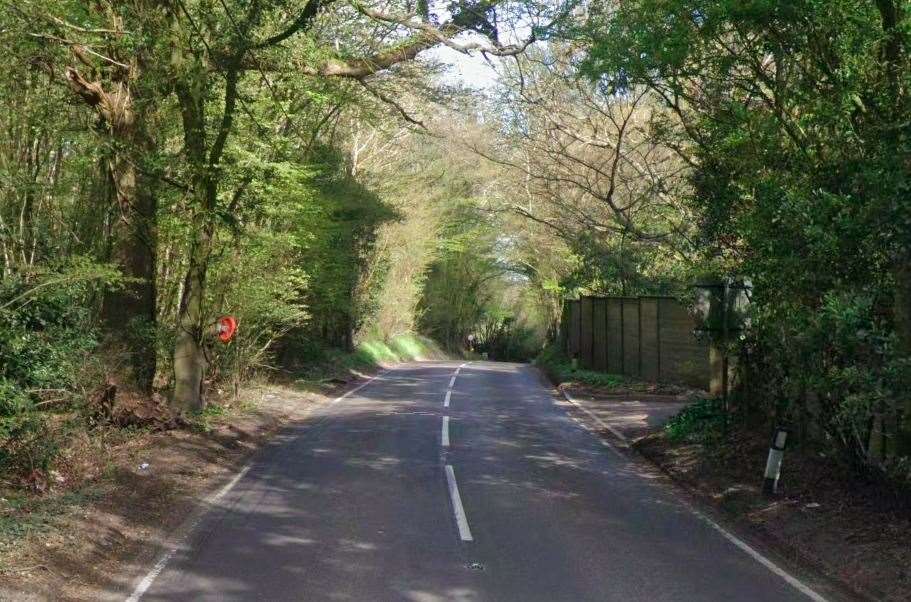 A four-car crash has closed the A251 Faversham Road. Photo: Google Street View