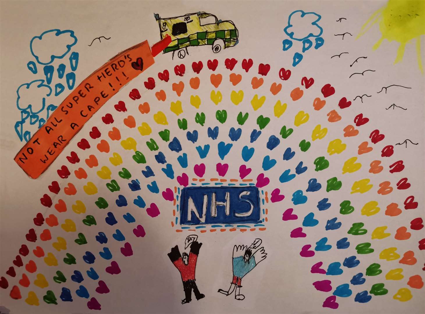 Riley Latham's winning drawing. Picture: SECAmb