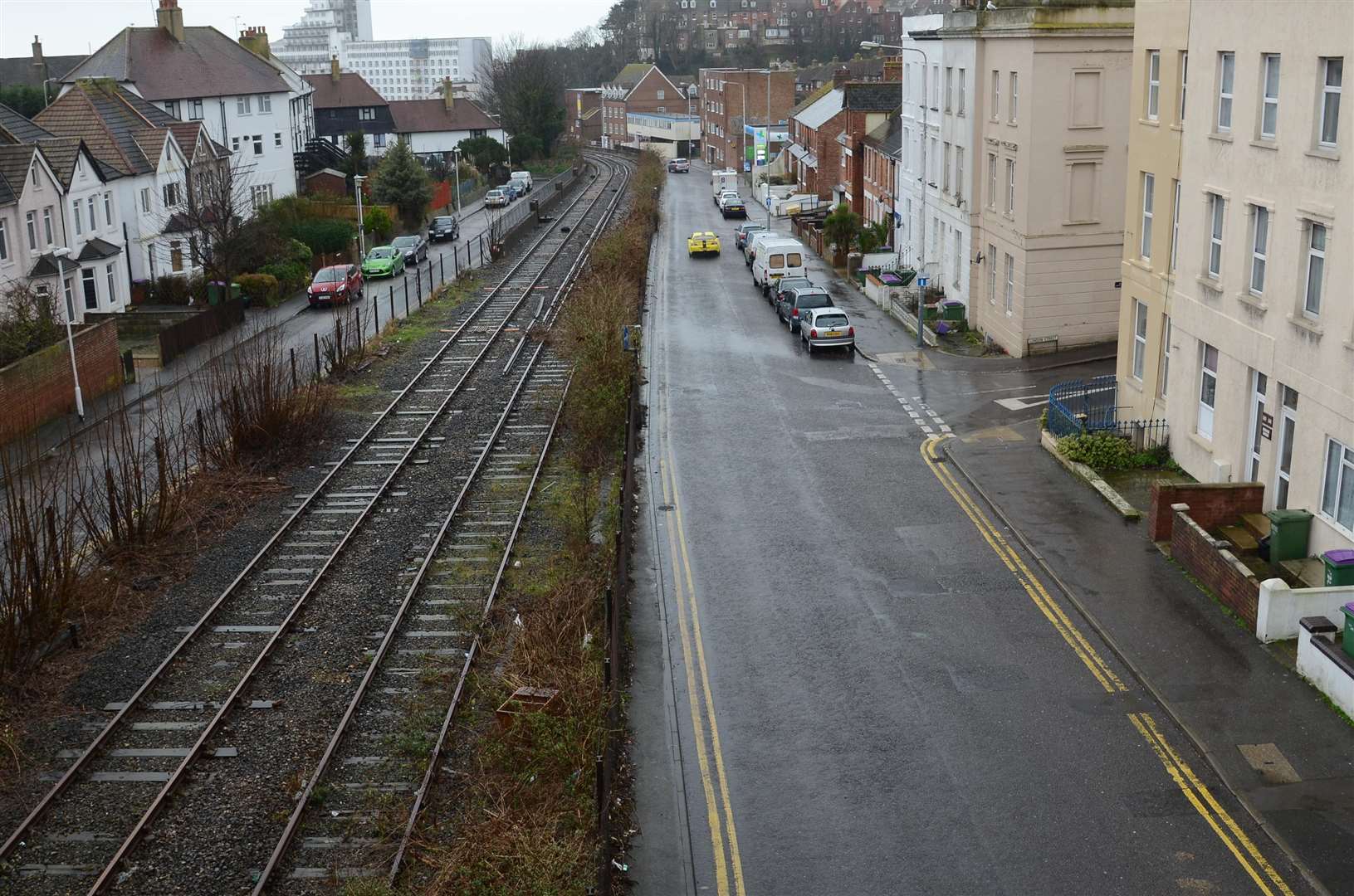 The Harbour Line along Tram Road, Folkestone, pictured five years ago. Picture: Gary Browne FM3059472