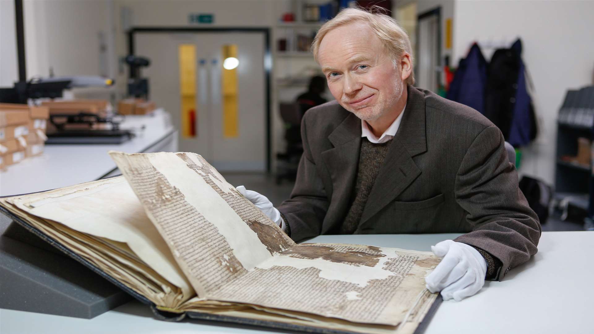 Dr Mark Bateson who discovered the Sandwich Magna Carta in Maidstone. Picture by Matthew Walker