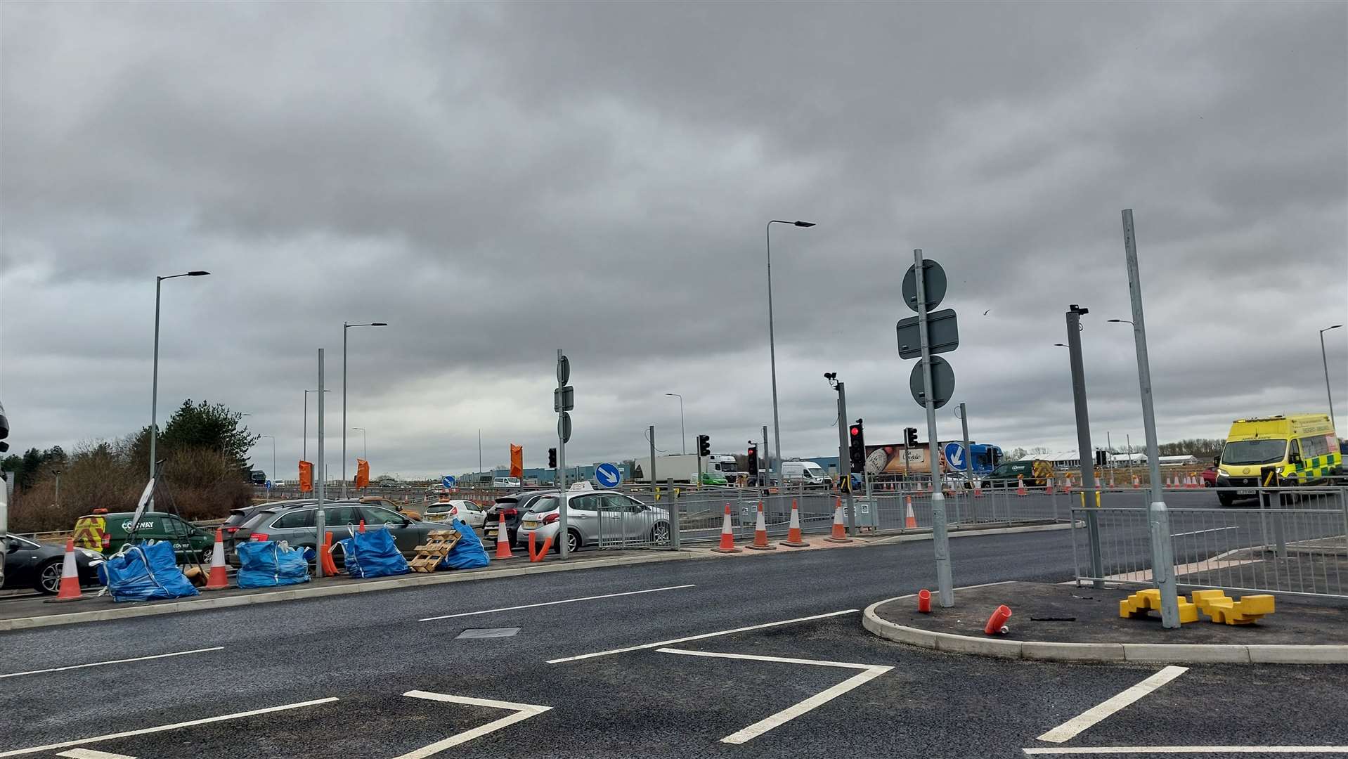 The roadworks, which have been going on for 10 months, are due to finish this month
