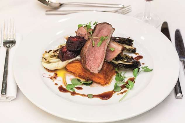 Lightly spiced duck breast is one of the courses on the new menu