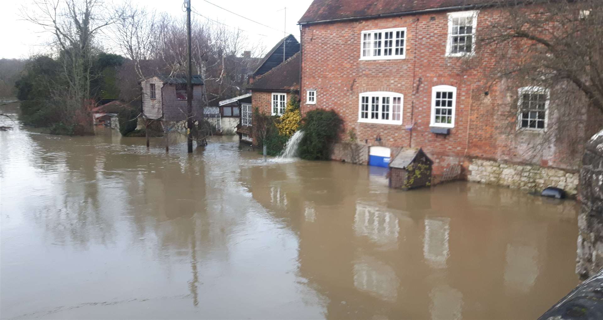 The River Beult has flooded homes