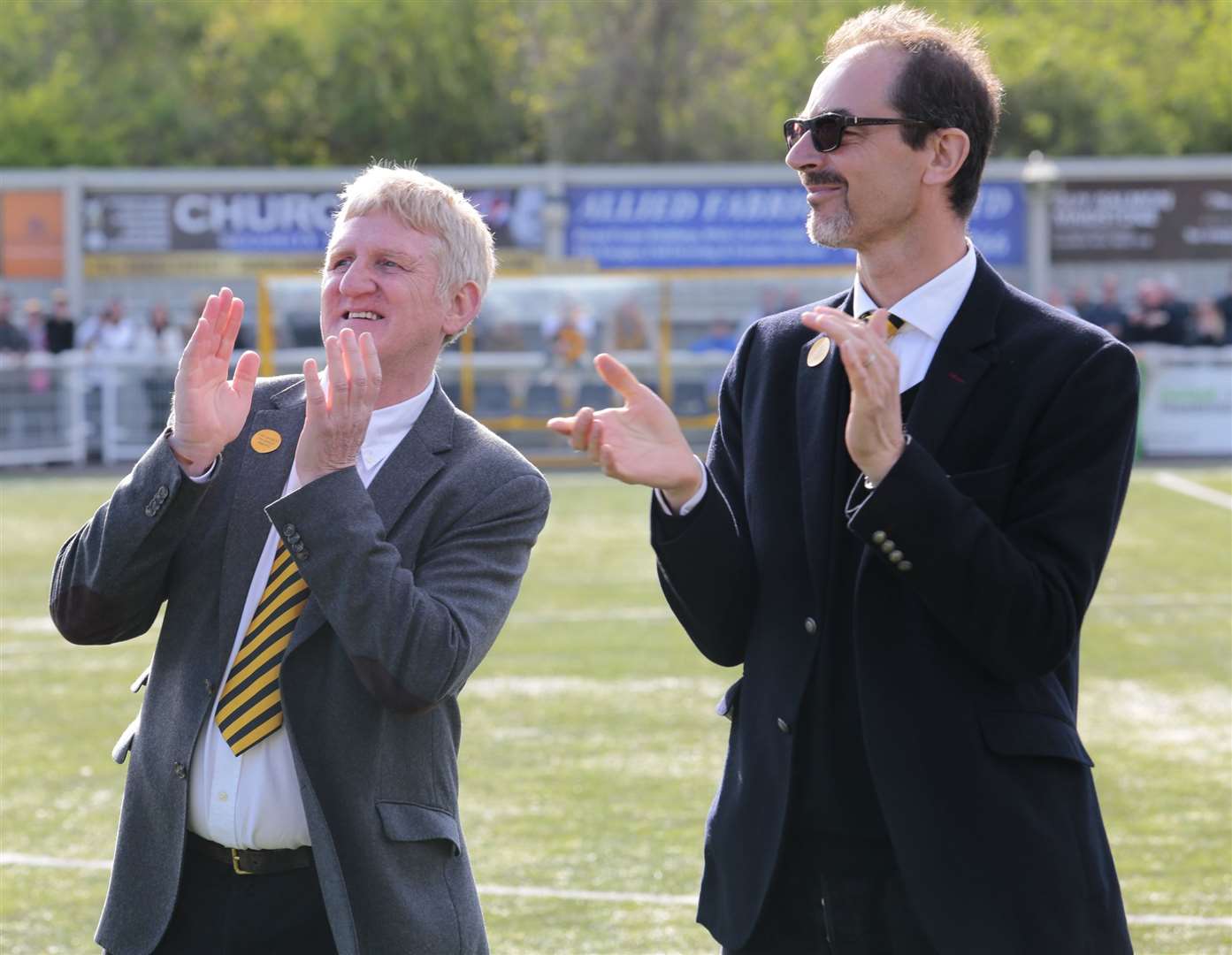 Maidstone United co-owners Terry Casey and Oliver ash Picture: Martin Apps
