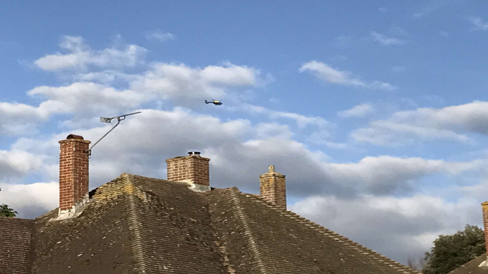 The Kent and Essex Police helicopter has been spotted over Barming this evening.