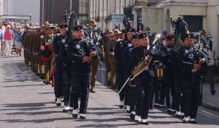 Proud day - the Gurkhas parade through sunny Sandgate