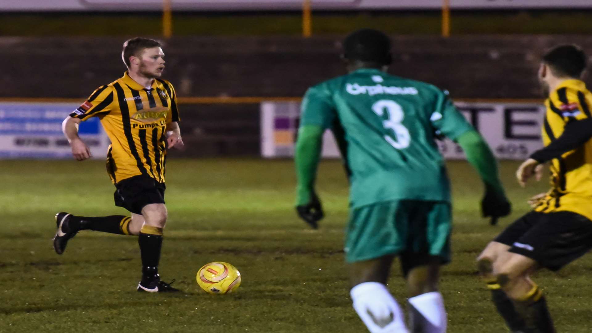 Scott Heard had a fine game for Folkestone on Tuesday night Picture: Alan Langley