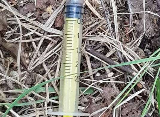 A four-year-old discovered the syringe in a play area