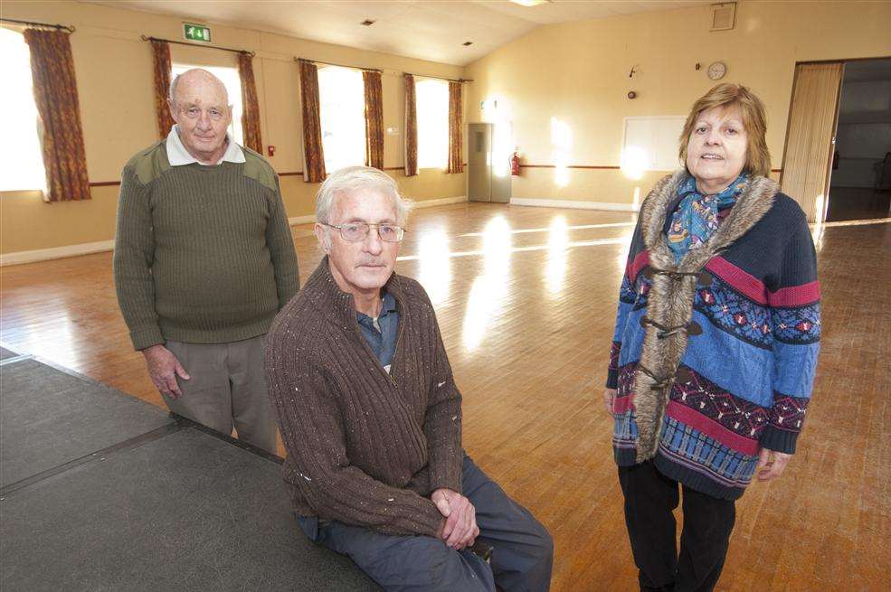 Peter MacDonald, John Crouch and Loreley Tansley are planning to bid for grants for the Sheppey Hall