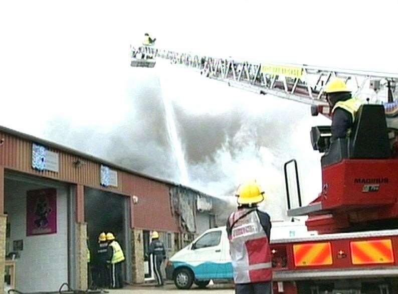 The units were later demolished and the site has been the subject of a number of planning applications. Picture: Kent Fire and Rescue